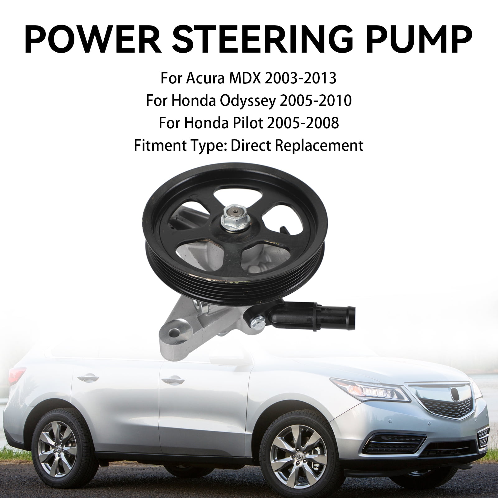 Power Steering Pump Replacement Compatible With 2005 2008 Honda Pilot Power Steering Pump Replacement Compatible With 2005 2008 Honda Pilot