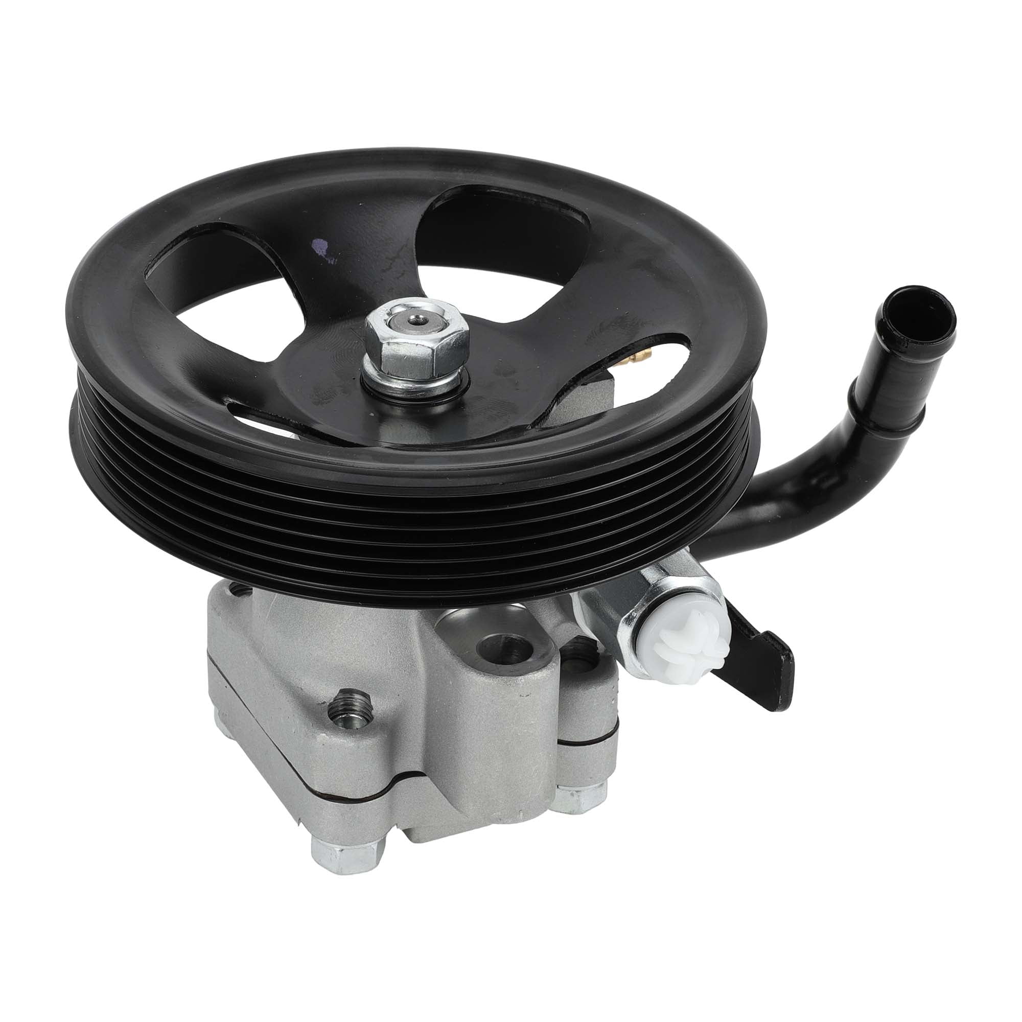 Power Steering Pump with Pulley No.5710026100 for Hyundai Santa Fe V6 2.7L 2001-2006 Aluminum Alloy