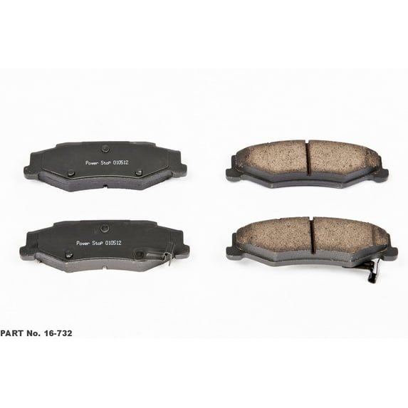 Power Stop 16-732 Z16 Evolution Rear Ceramic Brake Pads Fits select: 1997-2005,2006-2008 CHEVROLET CORVETTE