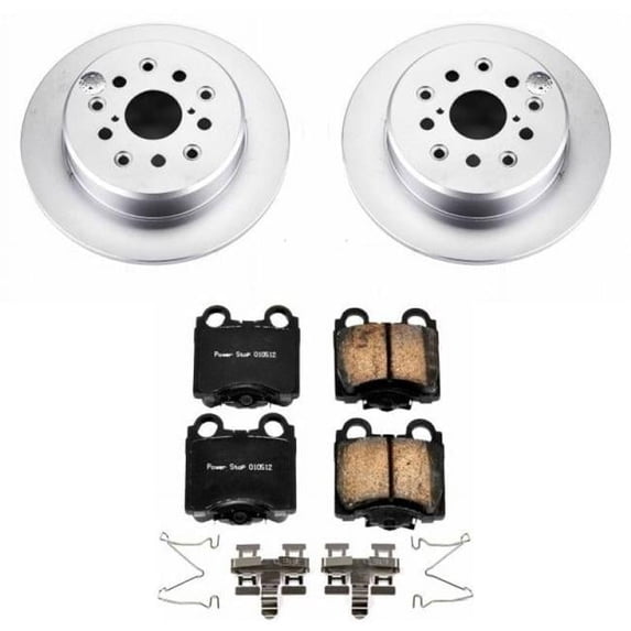 Power Stop Rear Brake Pad and Geomet Coated Rotor Kit WM63983