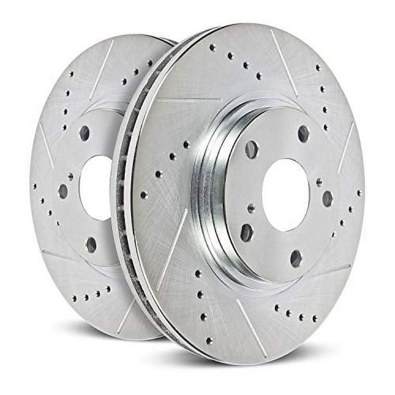 Power Stop AR8393XPR Evolution Drilled & Slotted Rotors -Front