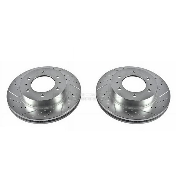 Power Stop AR8769XPR Evolution Drilled & Slotted Rotors -Front