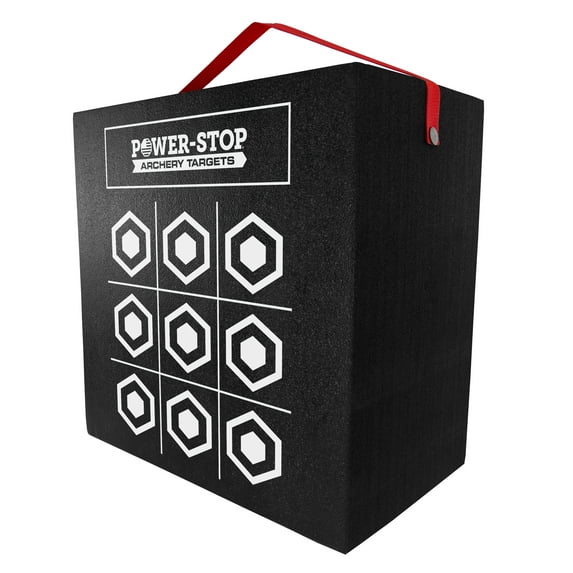 Power-Stop Archery Targets 24" Range Target for Compound Bows and Crossbows - Field Tips and Broadheads