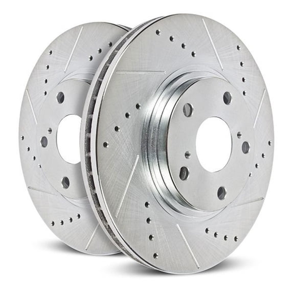 Power Stop Brake Rotors For Jeep Wrangler 2007-2017 Rear Drilled & Slotted Pair | AR8382XPR