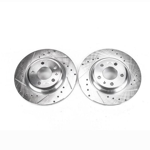 Power Stop EBR1007XPR Evolution Drilled & Slotted Rotors -Rear