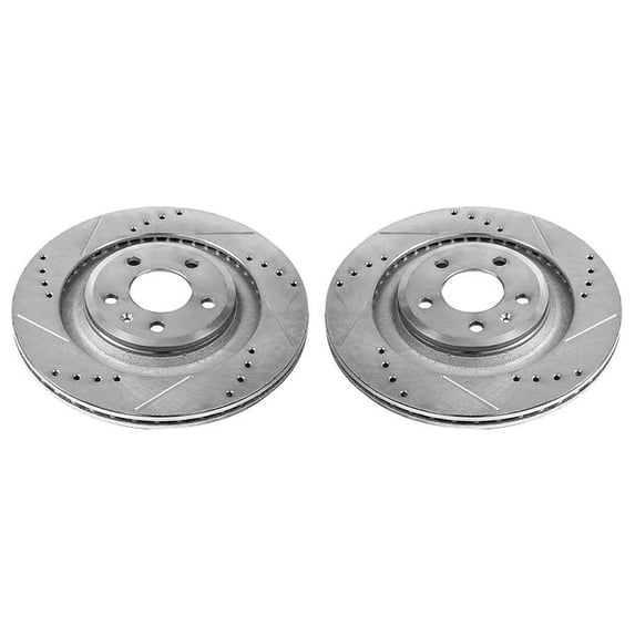 Power Stop EBR1015XPR Evolution Drilled & Slotted Rotors -Rear