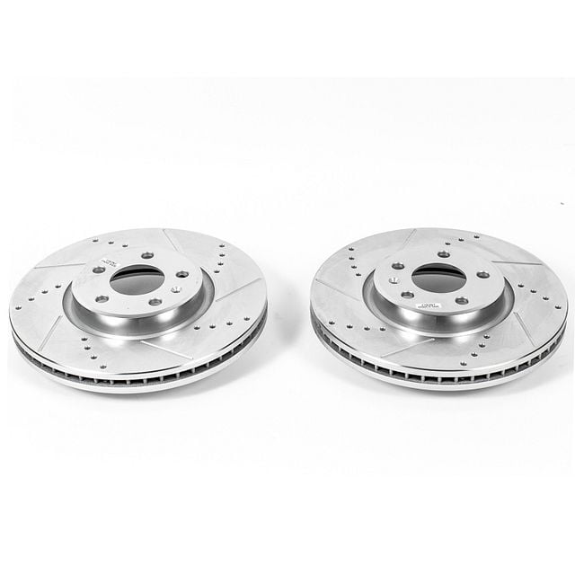 Power Stop EBR1208XPR Evolution Drilled & Slotted Rotors -Front Fits 2016 Audi Q5