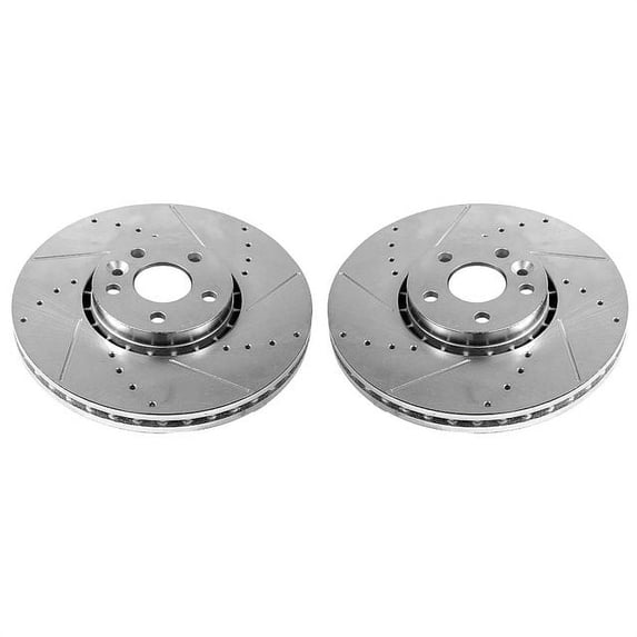 Power Stop EBR1283XPR Evolution Drilled & Slotted Rotors -Front