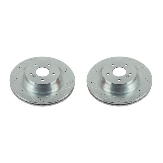 Power Stop EBR1451XPR Evolution Drilled & Slotted Rotors -Rear