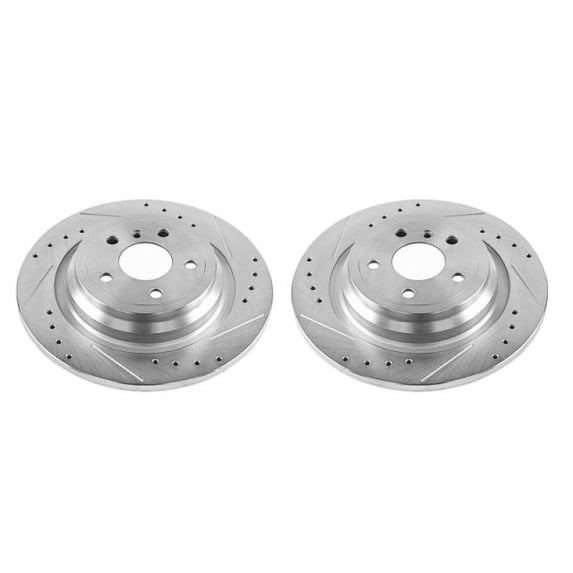 Power Stop EBR1457XPR Evolution Drilled & Slotted Rotors -Rear