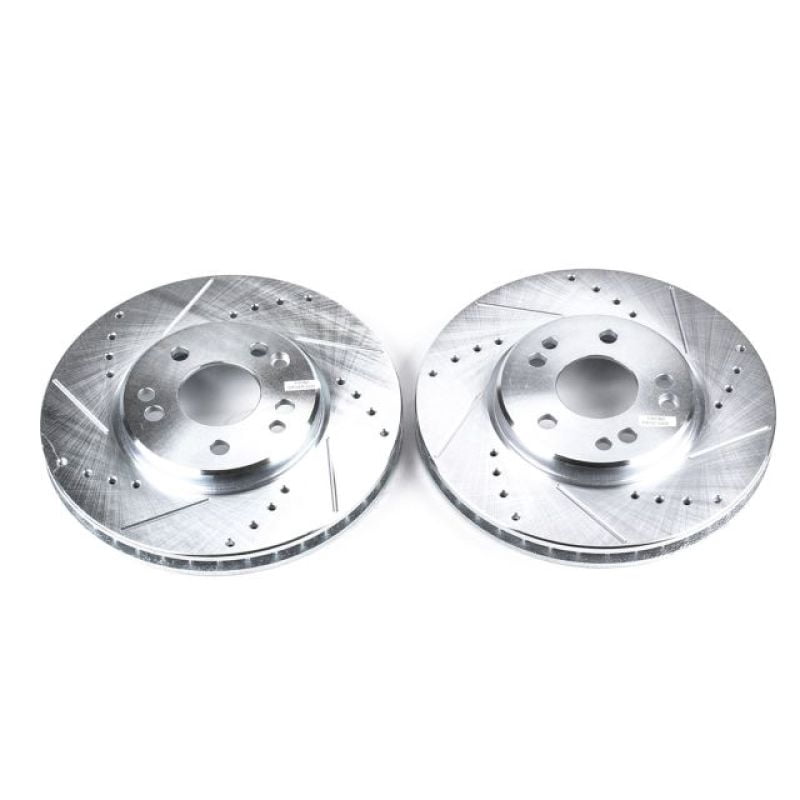 Power Stop EBR418XPR Evolution Drilled & Slotted Rotors -Front