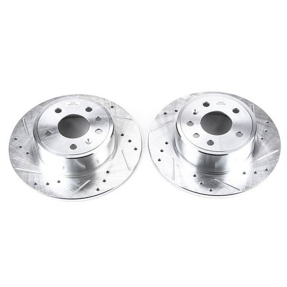 Power Stop EBR612XPR Evolution Drilled & Slotted Rotors -Rear