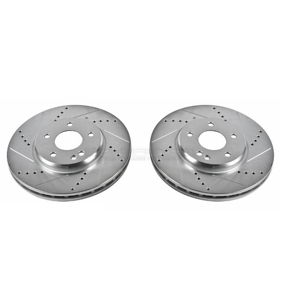 Power Stop EBR625XPR Evolution Drilled & Slotted Rotors -Front