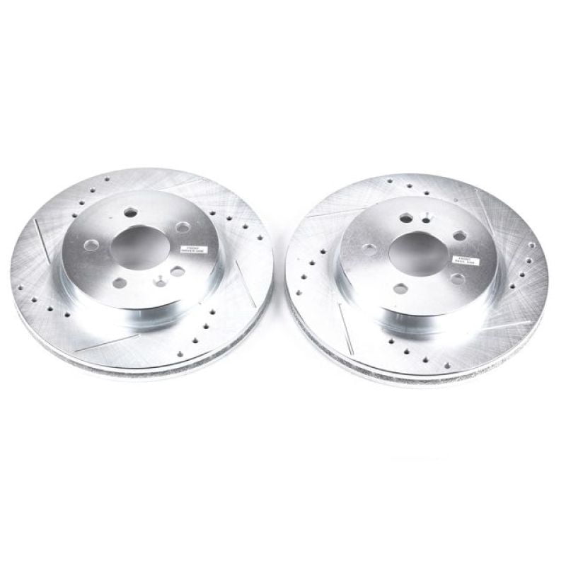Power Stop EBR626XPR Evolution Drilled & Slotted Rotors -Front