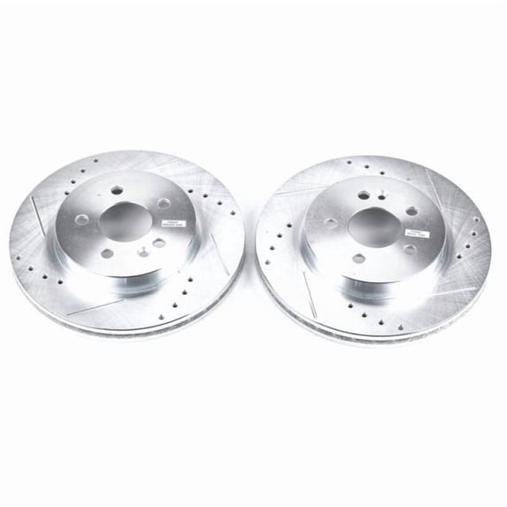 Power Stop EBR626XPR Evolution Drilled & Slotted Rotors -Front