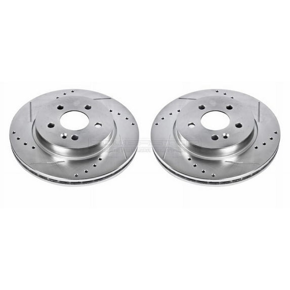 Power Stop EBR626XPR Evolution Drilled & Slotted Rotors -Front