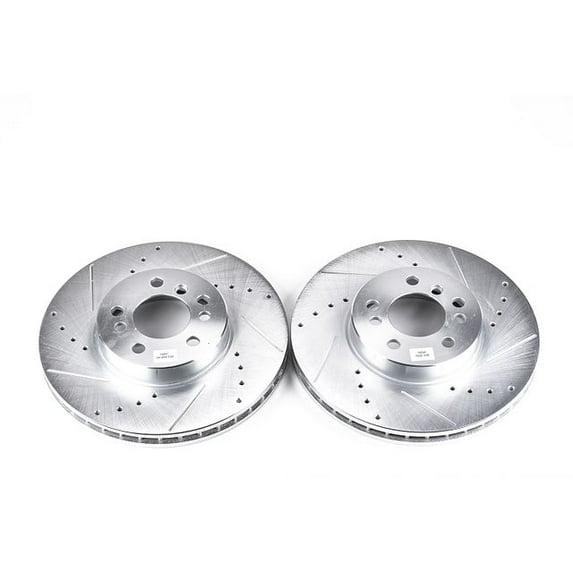 Power Stop EBR632XPR Evolution Drilled & Slotted Rotors -Front