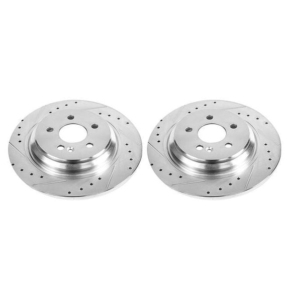 Power Stop EBR640XPR Evolution Drilled & Slotted Rotors -Rear