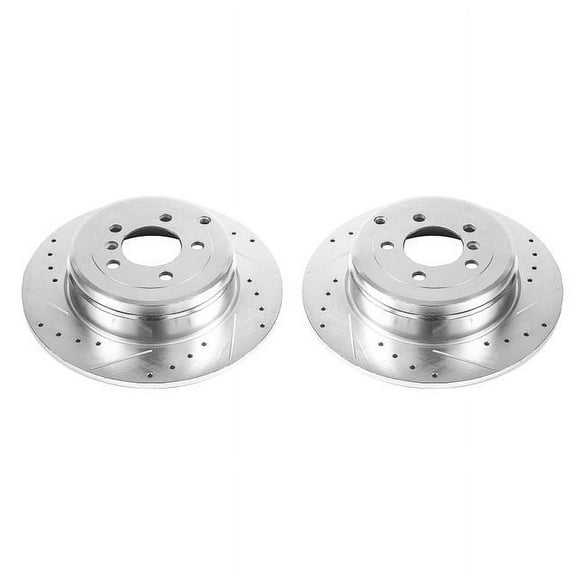 Power Stop EBR696XPR Evolution Drilled & Slotted Rotors -Rear