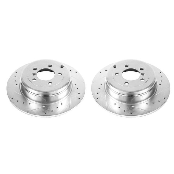 Power Stop EBR696XPR Evolution Drilled & Slotted Rotors -Rear