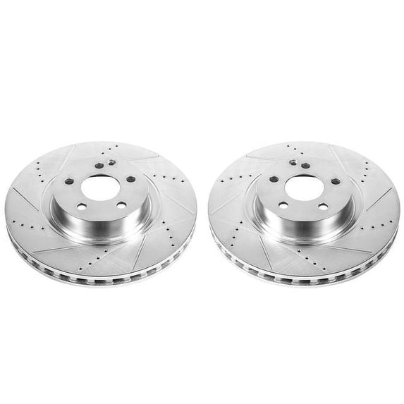 Power Stop EBR869XPR Evolution Drilled & Slotted Rotors -Front