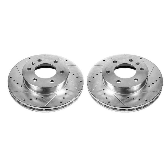 Powerstop EBR871XPR PSBEBR871XPR FRONT EVOLUTION DRILLED & SLOTTED ROTORS