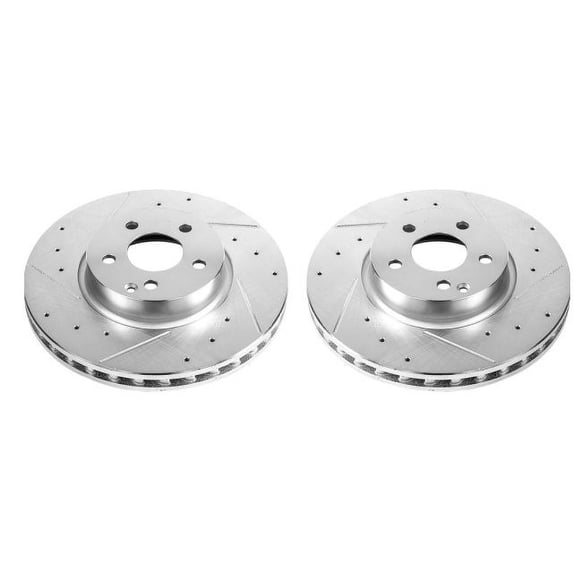 Power Stop EBR877XPR Evolution Drilled & Slotted Rotors -Front