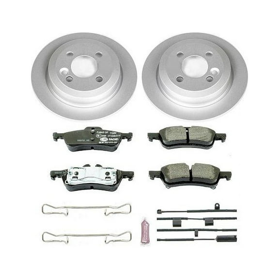 Power Stop Rear Euro-Stop ECE-R90 Certified Brake Pad and Rotor Kit ESK6280