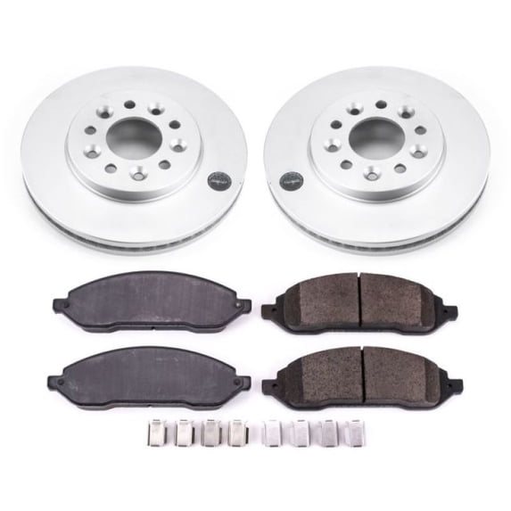 PowerStop Front Geomet Coated Brake Rotor and Pad Kit Fits: FORD MERCURY Select Models CRK3051