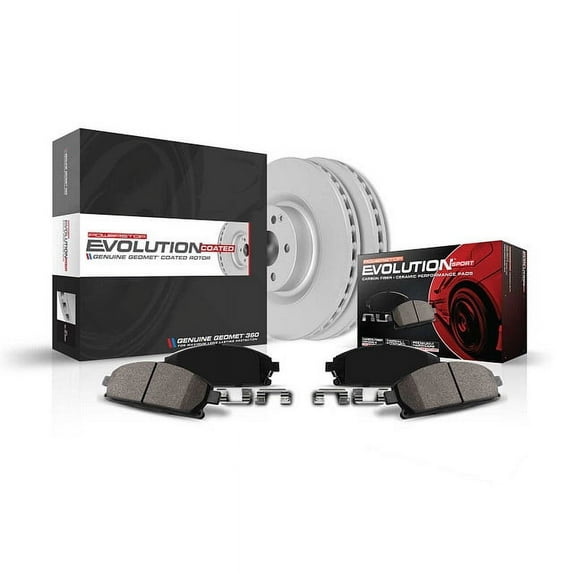 PowerStop Front Geomet Coated Brake Rotor and Pad Kit Fits: AUDI VOLKSWAGEN Select Models CRK4623