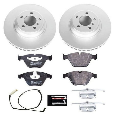 Power Stop Front Euro-Stop ECE-R90 Certified Brake Pad and Rotor Kit ESK2054