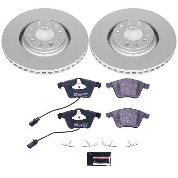 Power Stop Front Euro-Stop ECE-R90 Certified Brake Pad and Rotor Kit ESK891