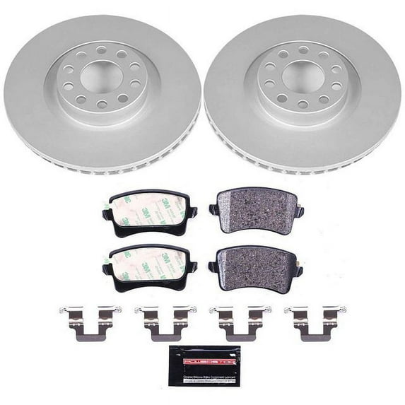 Power Stop Front Euro-Stop ECE-R90 Certified Brake Pad and Rotor Kit ESK948