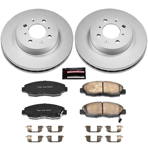 PowerStop Front Geomet Coated Brake Rotor and Pad Kit Fits: HONDA Select Models CRK690