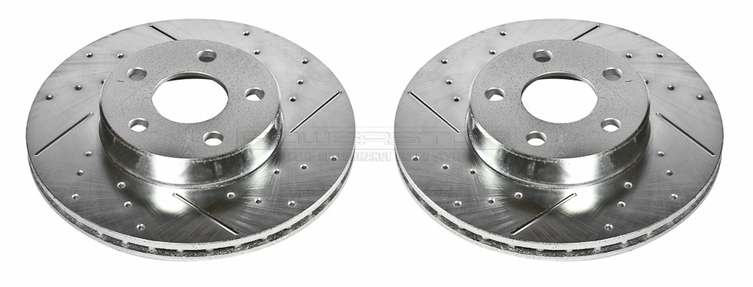 Power Stop Front Pair of Drilled and Slotted Brake Rotors AR8234XPR