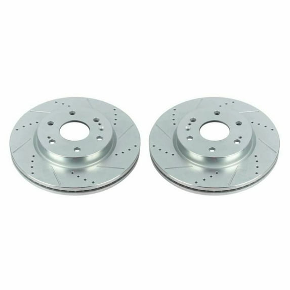 Power Stop Front Pair of Drilled and Slotted Brake Rotors AR84103XPR