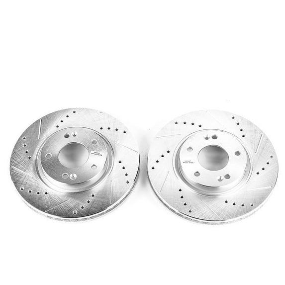 Power Stop Front Pair of Drilled and Slotted Brake Rotors JBR1324XPR