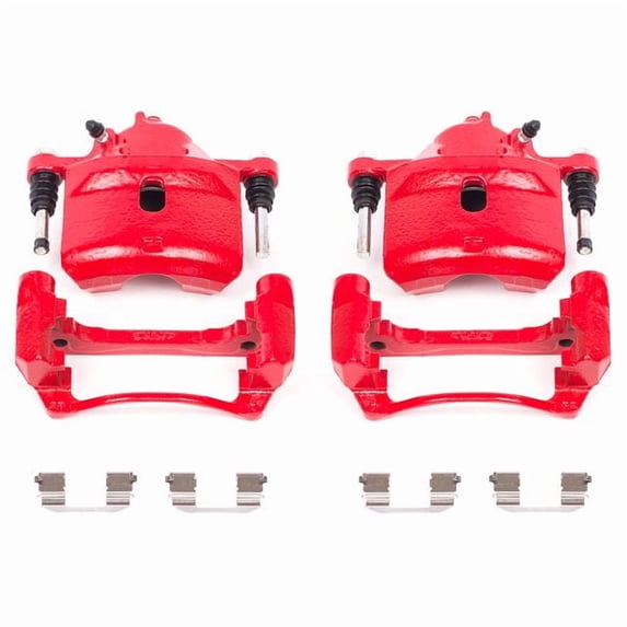 Power Stop S2090 Red Powder-Coated Performance Calipers -Front