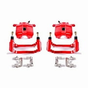 Power Stop Front Pair of Red Powder Coated Calipers S2584