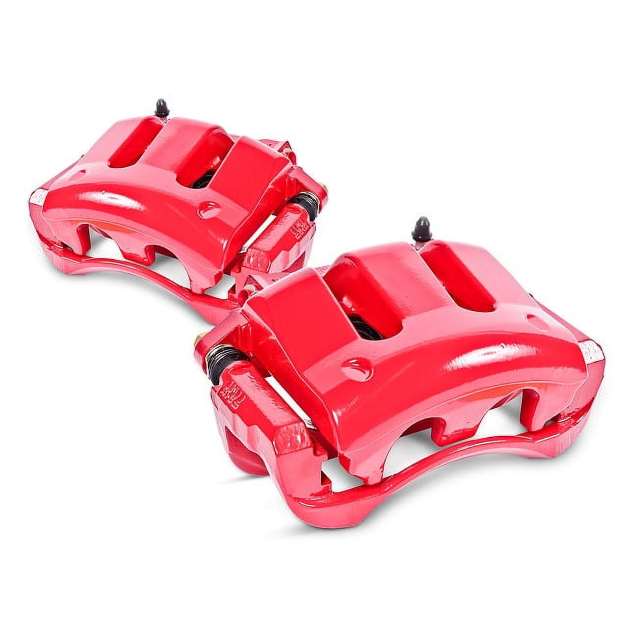 Power Stop Front Pair of Red Powder Coated Calipers S4790