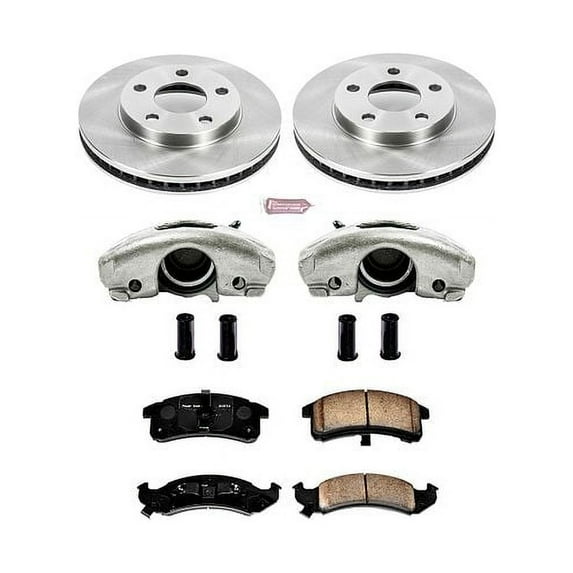 PowerStop Front Stock Replacement Brake Pad and Rotor Kit with Calipers Fits: BUICK CADILLAC CHEVROLET OLDSMOBILE PONTIAC Select Models KCOE1534