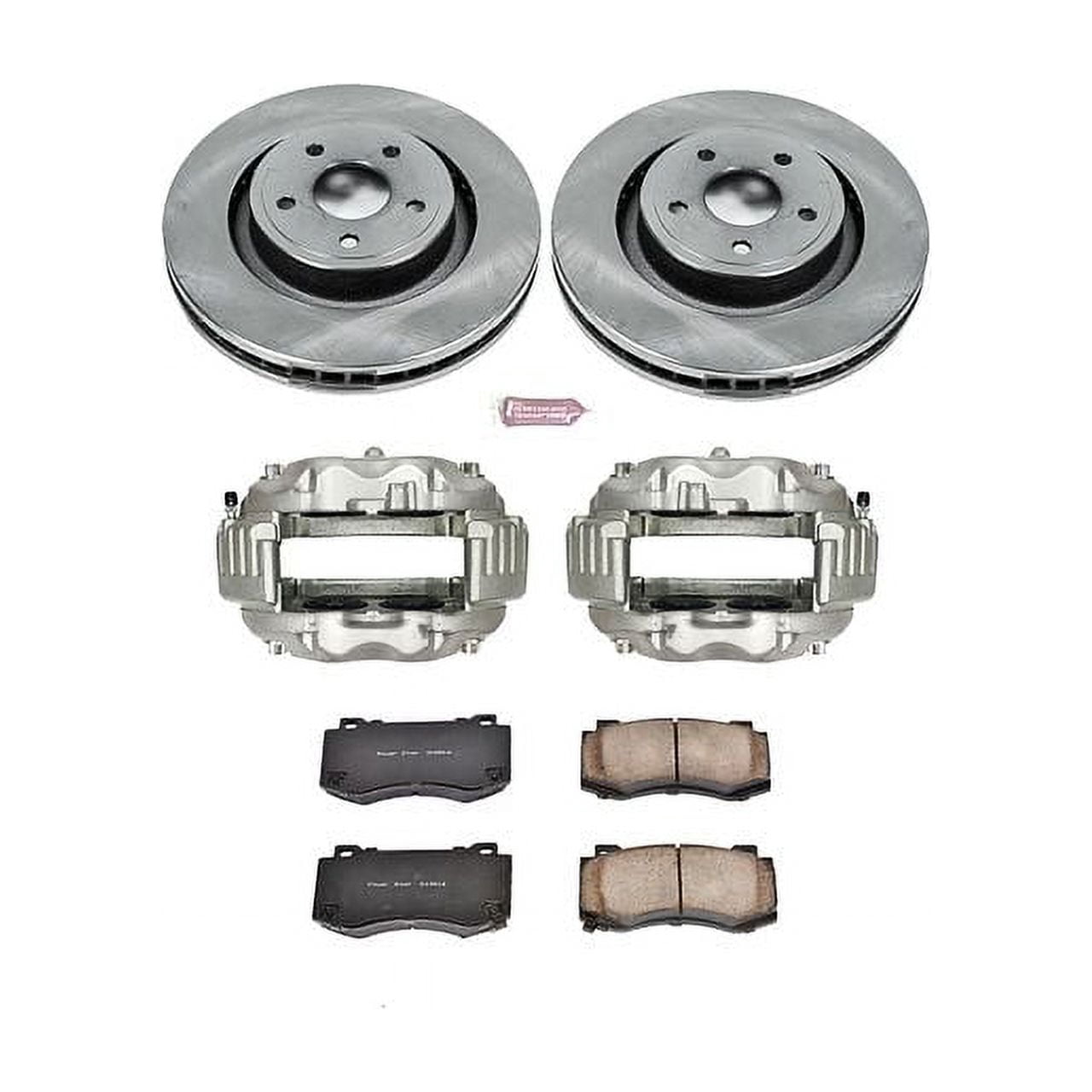 PowerStop Front Stock Replacement Brake Pad and Rotor Kit with Calipers Fits: JEEP Select Models KCOE2924