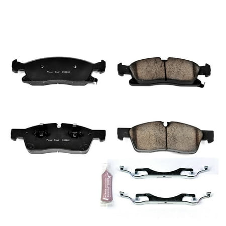 Power Stop Z23-1455 Front Ceramic Brake Pad Z23 Evolution Carbon For 2014-2016 Jeep Grand Cherokee Limited, 2011 Jeep Grand Cherokee