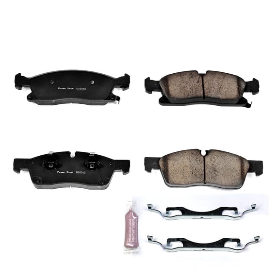 Power Stop Z23-1455 Front Ceramic Brake Pad Z23 Evolution Carbon For 2014-2016 Jeep Grand Cherokee Limited, 2011 Jeep Grand Cherokee