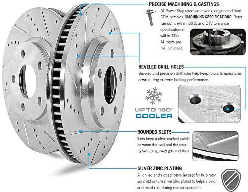 PowerStop Front Z26 Street Warrior Brake Pad and Rotor Kit with Red Powder Coated Calipers Fits: BUICK CHEVROLET OLDSMOBILE PONTIAC Select Models KC2553-26