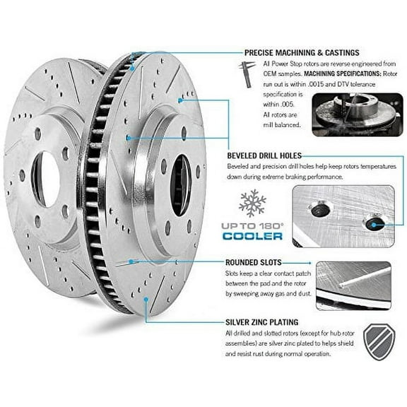 PowerStop Front Z26 Street Warrior Brake Pad and Rotor Kit with Red Powder Coated Calipers Fits: BUICK CHEVROLET OLDSMOBILE PONTIAC Select Models KC2553-26