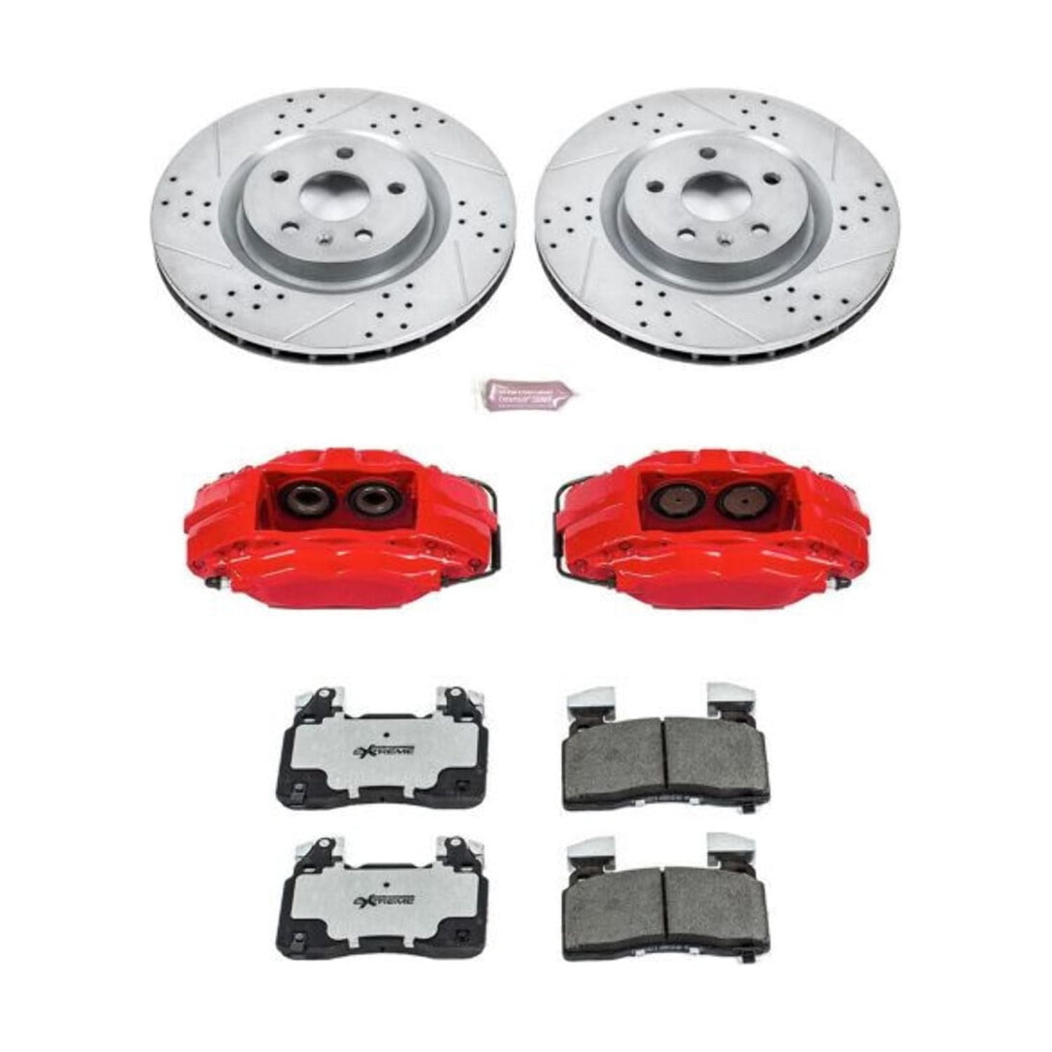 PowerStop Front Z26 Street Warrior Brake Pad and Rotor Kit with Red Powder Coated Calipers Fits: CHEVROLET Select Models KC5602-26