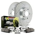 thumbnail image 1 of PowerStop Front Z26 Street Warrior Carbon-Fiber Ceramic Brake Pad and Drilled and Slotted Rotor Kit Fits: AUDI Select Models K6133-26, 1 of 9