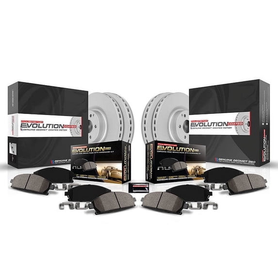 PowerStop Front and Rear Geomet Coated Brake Rotor and Pad Kit Fits: CHEVROLET Select Models CRK2816