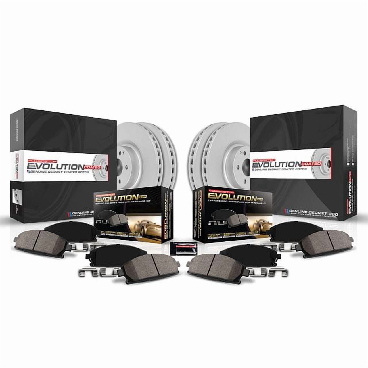 PowerStop Front and Rear Geomet Coated Brake Rotor and Pad Kit Fits: NISSAN Select Models CRK8359